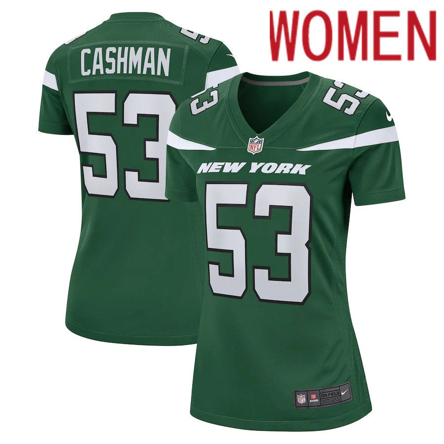 Women New York Jets #53 Blake Cashman Nike Gotham Green Game NFL Jersey